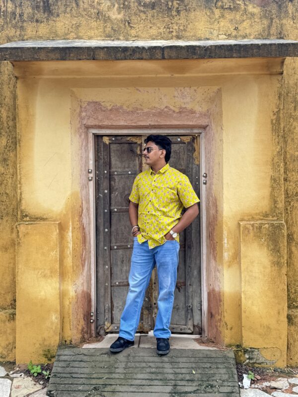 Sunburst Yellow Printed Shirt - Image 4