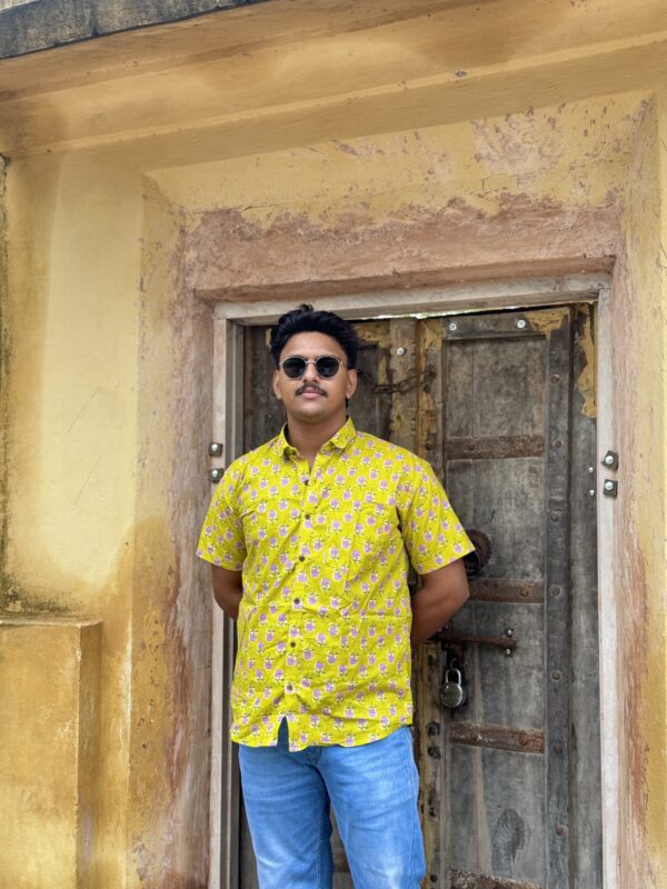 Sunburst Yellow Printed Shirt - Image 2