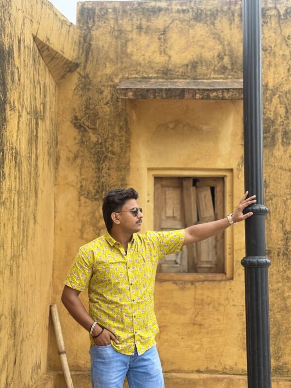 Sunburst Yellow Printed Shirt - Image 3