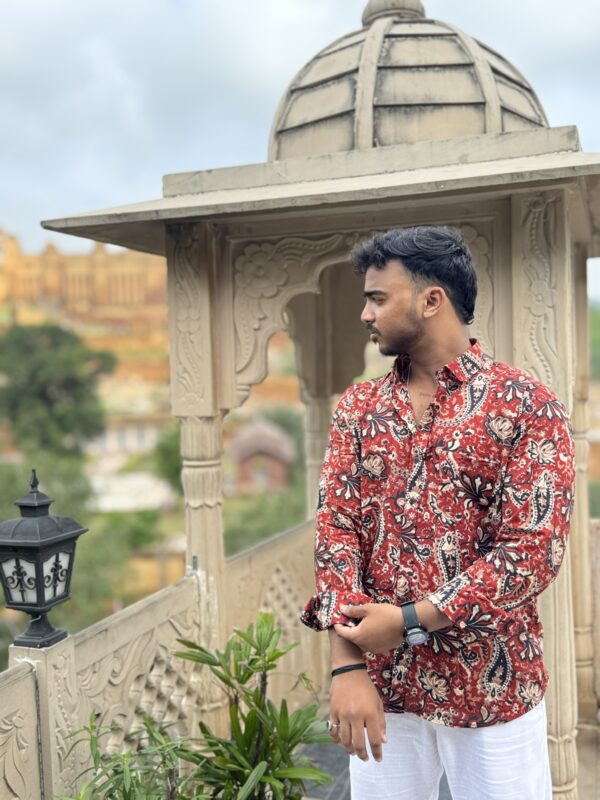 Rangrez Red Heritage Shirt - Image 3