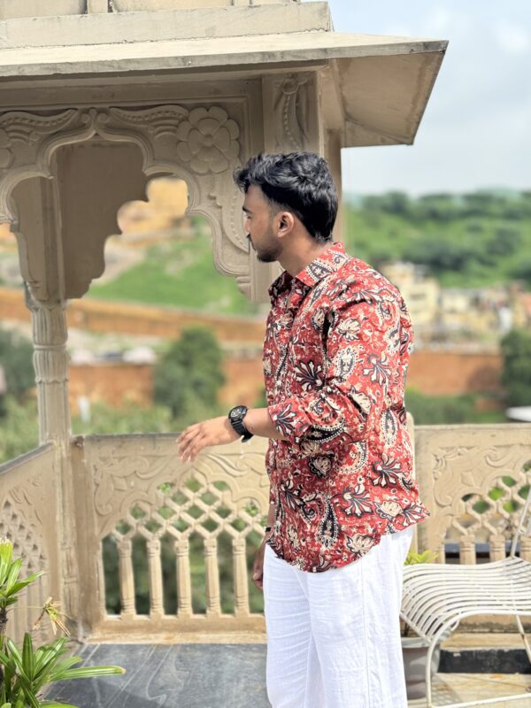 Rangrez Red Heritage Shirt - Image 4