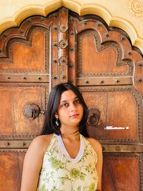 Olive Bloom Halter Neck Kurti - Image 3