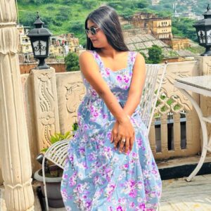 Lavender Floral Maxi Dress