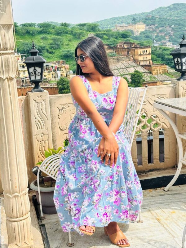 Lavender Floral Maxi Dress
