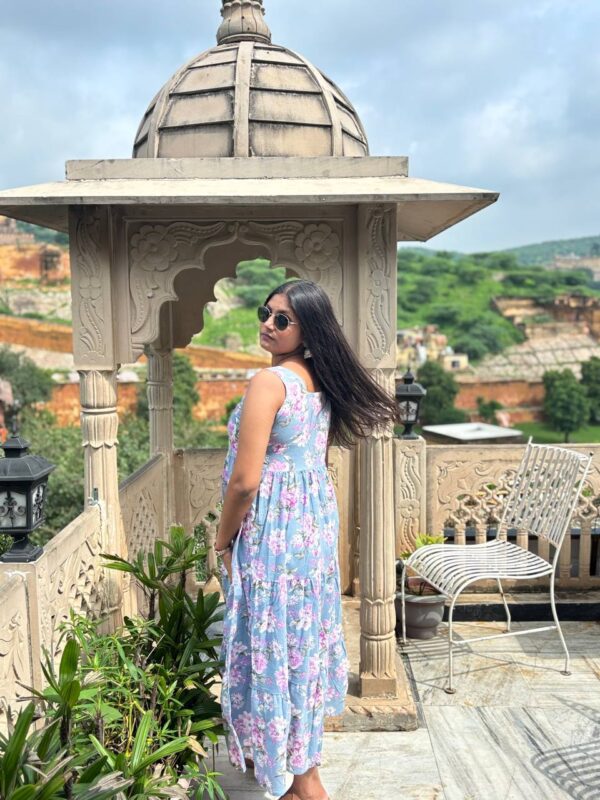 Lavender Floral Maxi Dress - Image 2